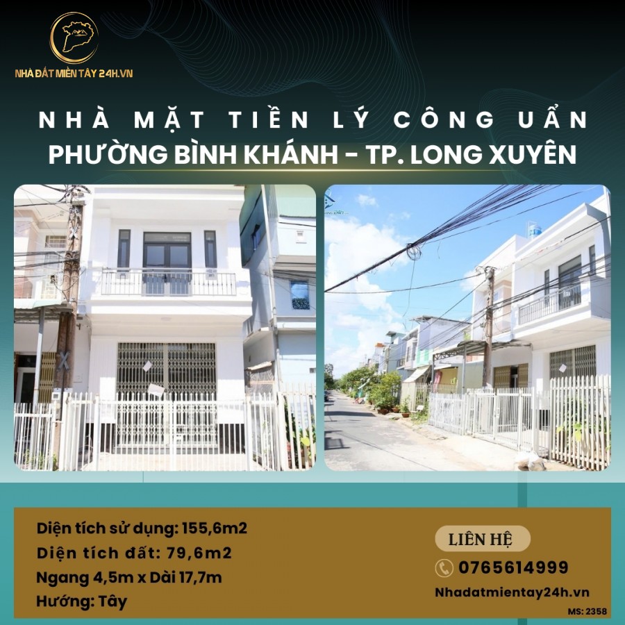 ⭐️ GIẢM GIÁ ⭐️ 🔑 ĐẦU TƯ LÝ TƯỞNG - SỞ HỮU NGAY NGÔI NHÀ HOÀN THIỆN, THIẾT KẾ HIỆN ĐẠI TẠI TP LONG XUYÊN (MS: 2358)